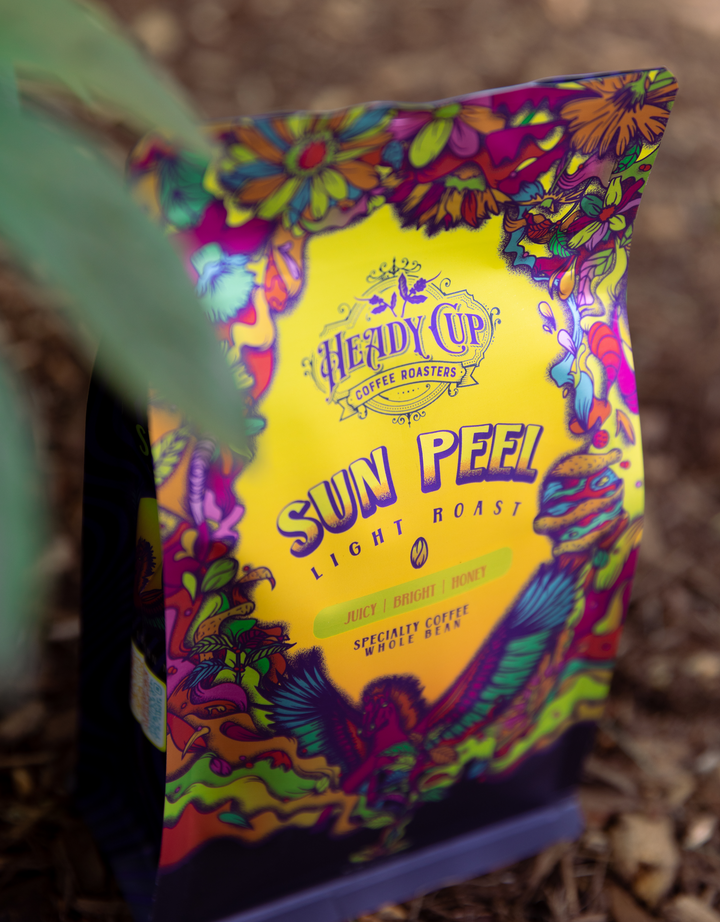 Heady Cup Coffee Roasters Sun Peel Light Roast Locally Roasted Coffee