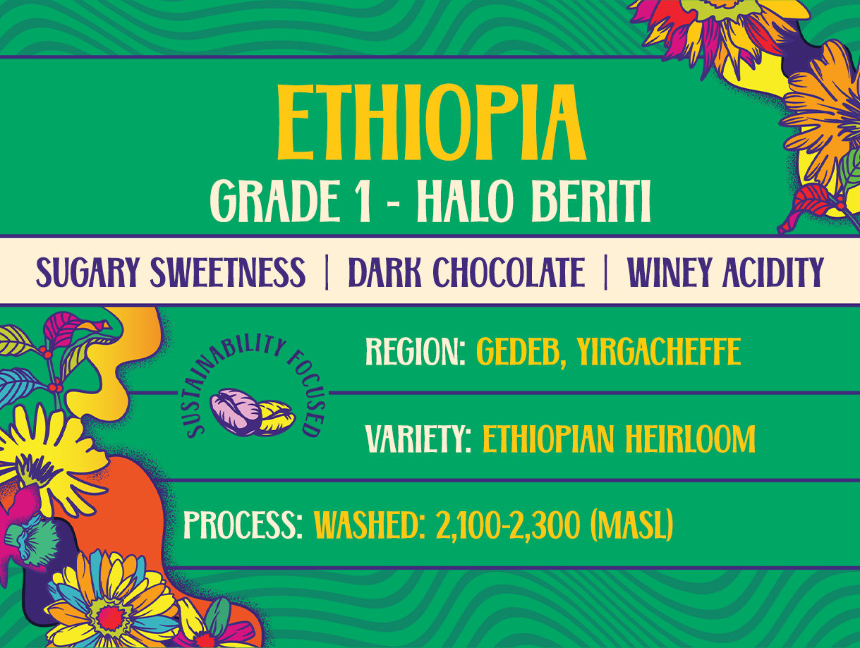 
                  
                    Ethiopian Yirgacheffe - Grade 1 - Halo Beriti
                  
                