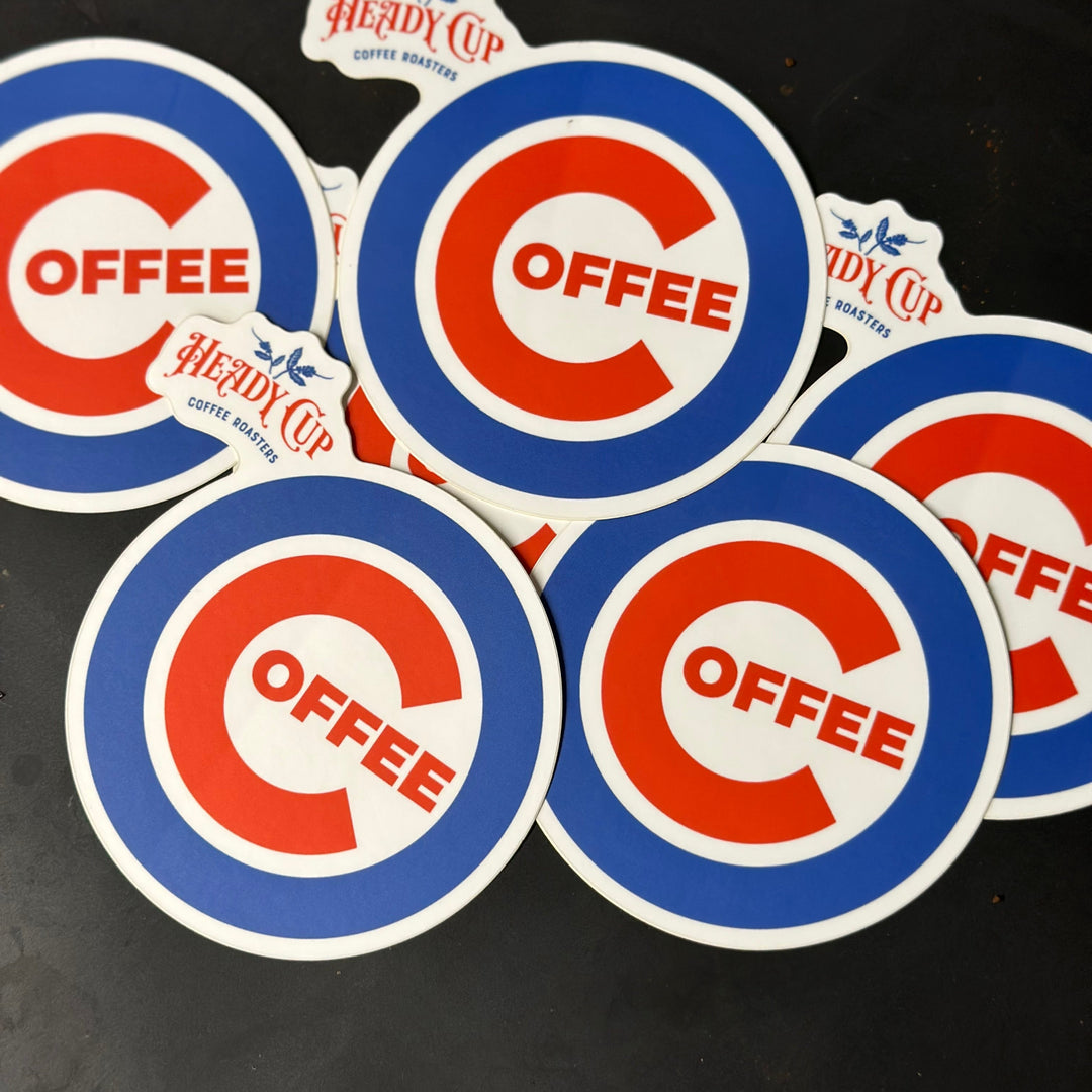 Heady Cup Coffee Roasters Chicago Sticker. Local Roasted Coffee.