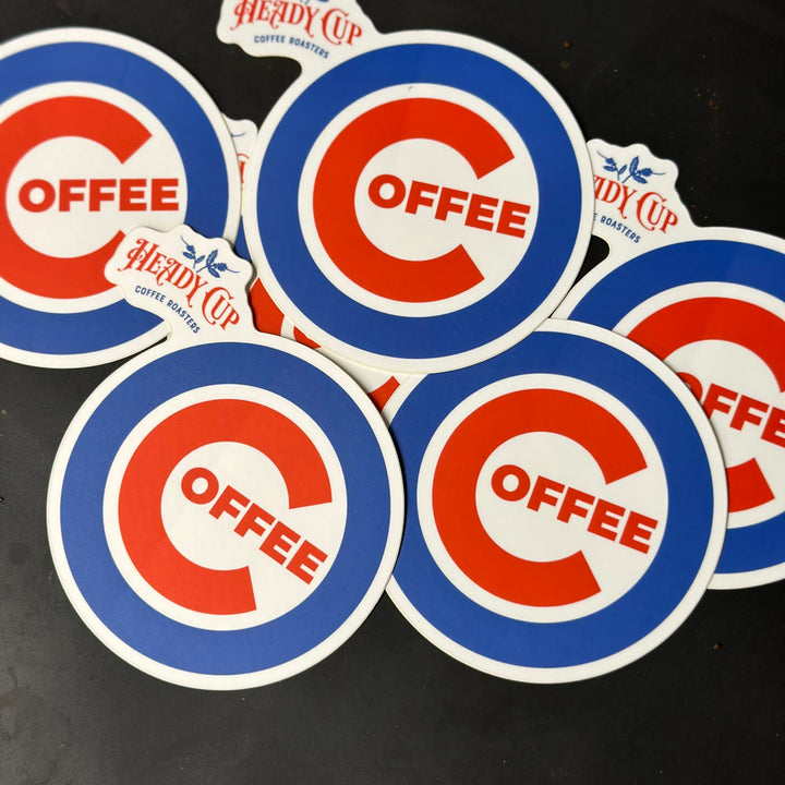 Heady Cup Coffee Roasters Chicago Sticker. Local Roasted Coffee.