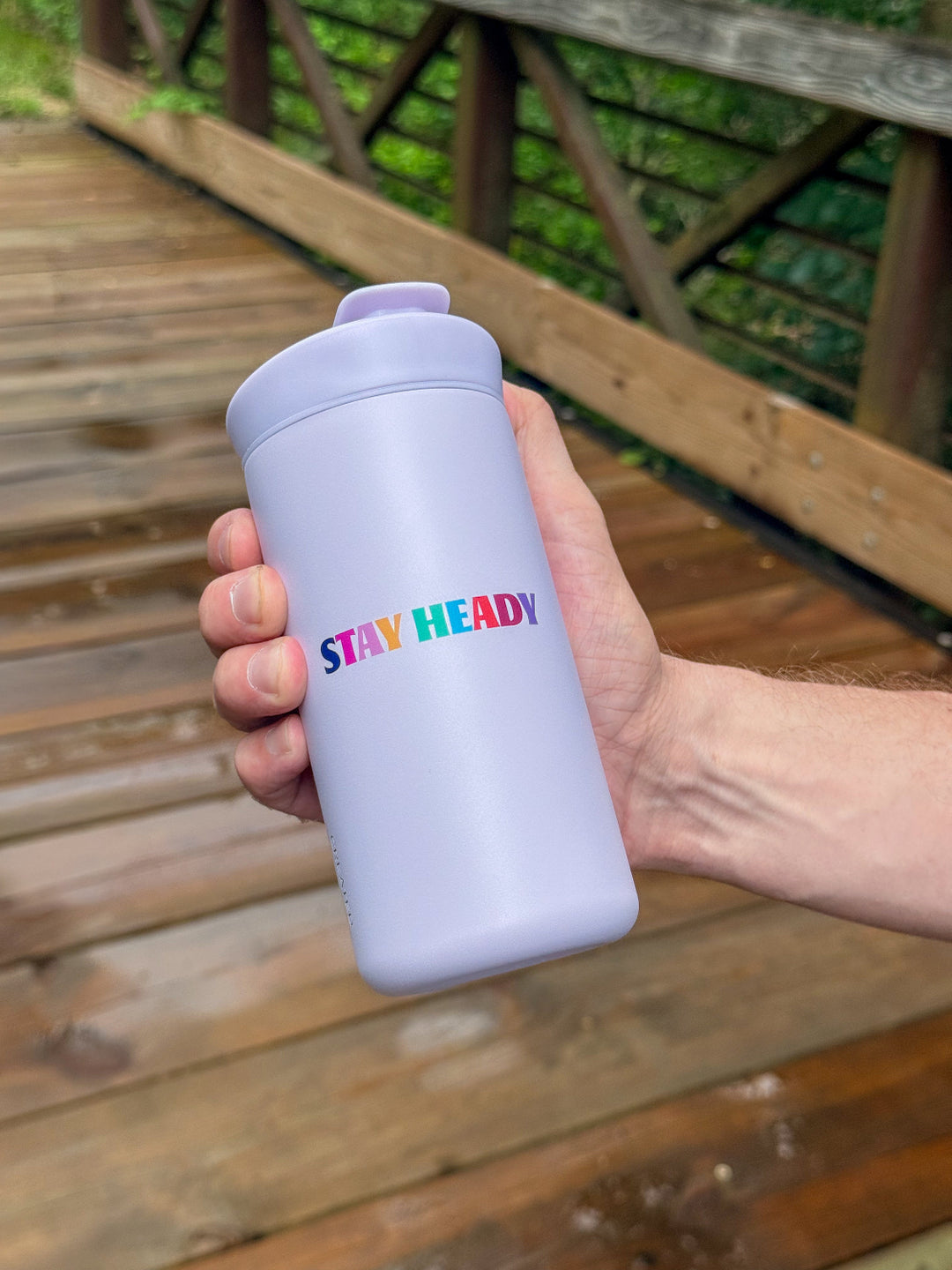 Stay Heady - Heady Cup Coffee Roasters x CreatedCo Nomad Flip Tumbler in Lavender. 