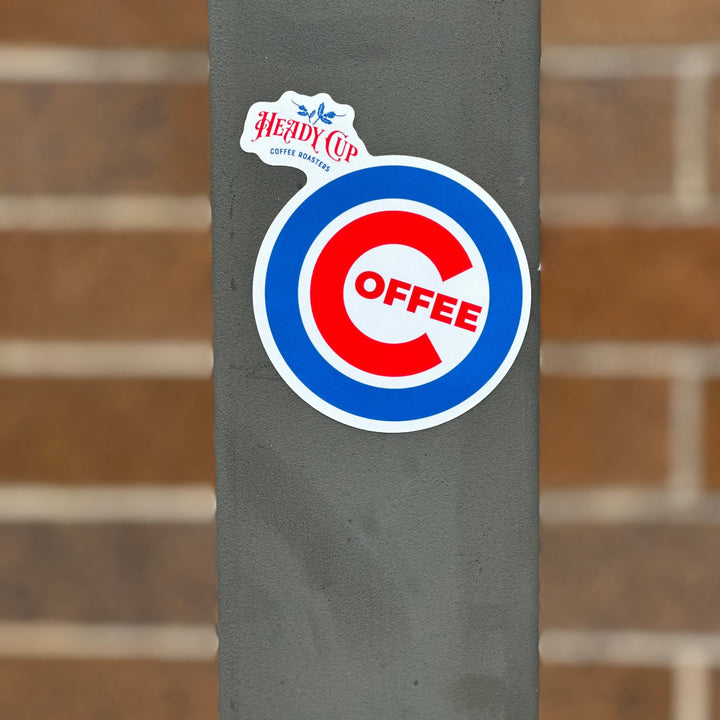 Heady Cup Coffee Roasters Chicago Sticker. Local Roasted Coffee.