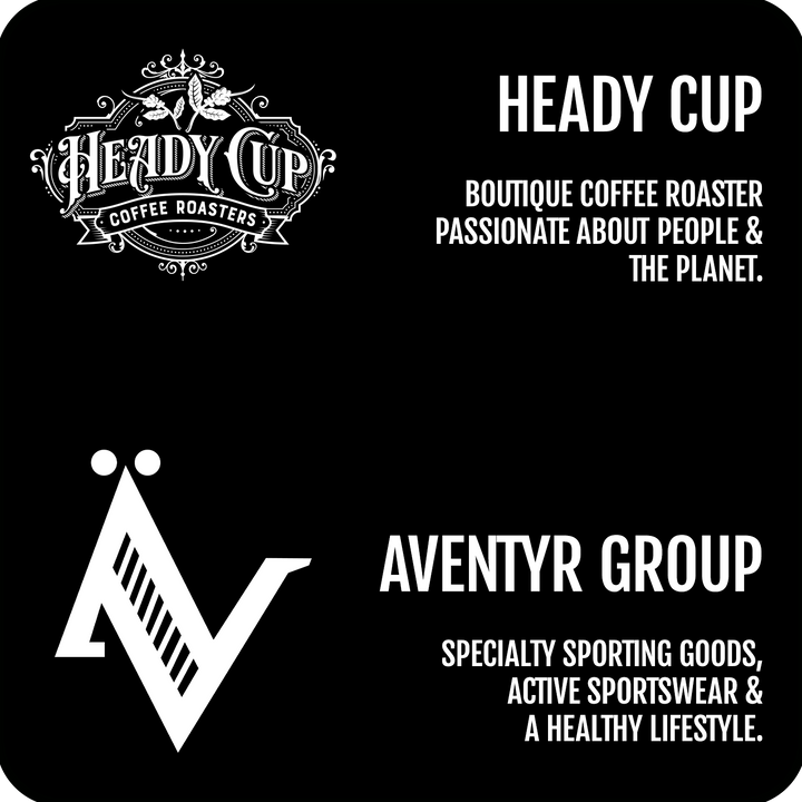 Heady Cup Coffee Roasters x Aventyr Group - Uplifting our running and outdoor communities, spaces and lives by providing resources to those in need. 