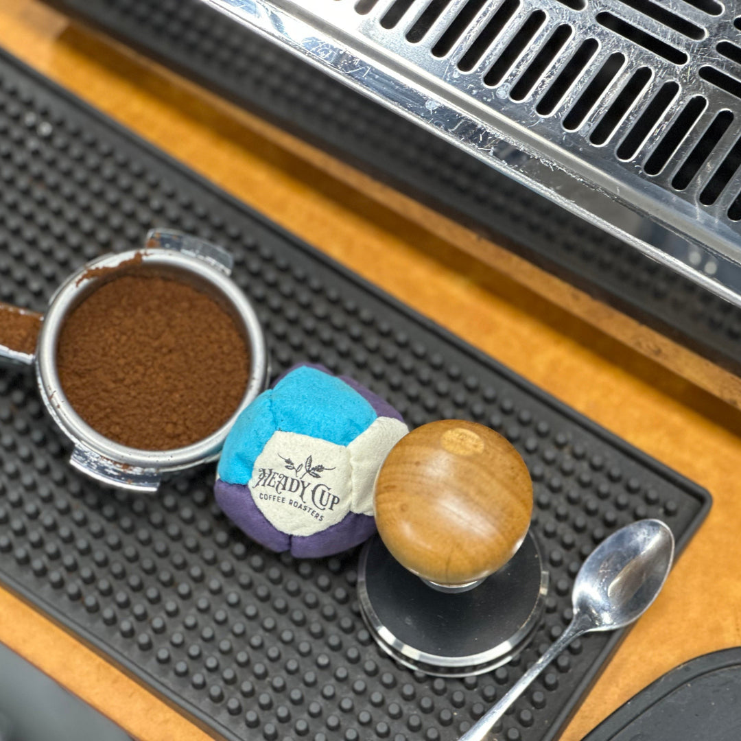 Aerial shot of Heady Cup Coffee oasters Foot Bag