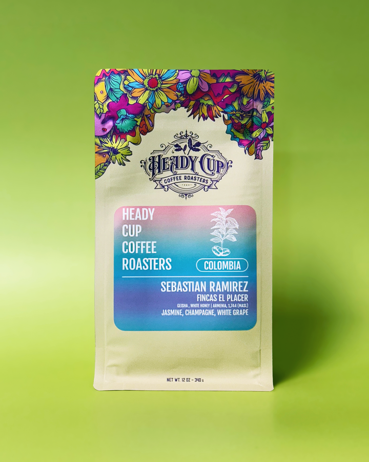Heady Cup Coffee Roasters Sebastian Ramirez White Honey Geisha Colombian Coffee